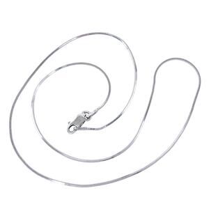 Vintage Italy BS Sterling Silver 925 Square Snake Chain Necklace 16"